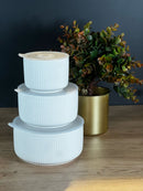 ACAR PURE CARMEN Lot de 3 pots de conservation en porcelaine