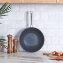 KARACA BIO DIAMOND PRO Poêle Wok  28 cm 2,8 L Induction - İndüksiyon Tabanlı Wok Tava 28 cm 2,8 Lt